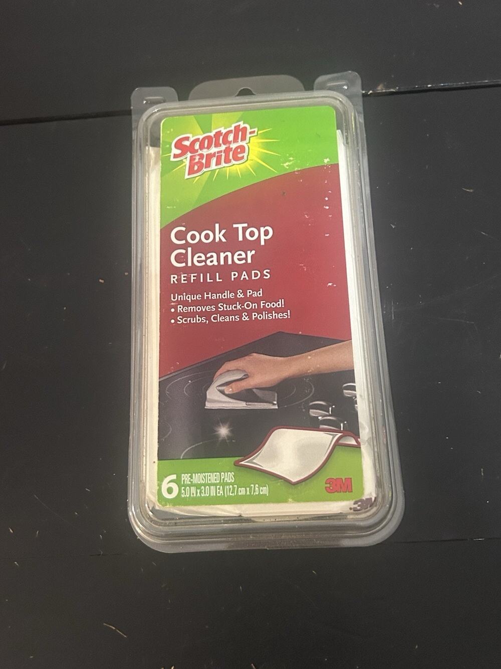 Scotch-Brite Cook Top Cleaner Refill Pads 6 Pre-Moistened NEW Sealed 3M